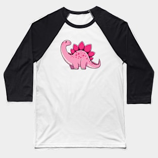 Pink Dinosaur Baseball T-Shirt